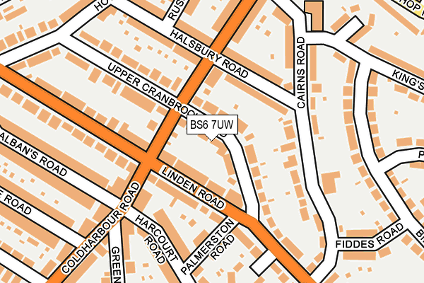 BS6 7UW map - OS OpenMap – Local (Ordnance Survey)