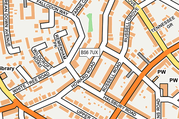 BS6 7UX map - OS OpenMap – Local (Ordnance Survey)