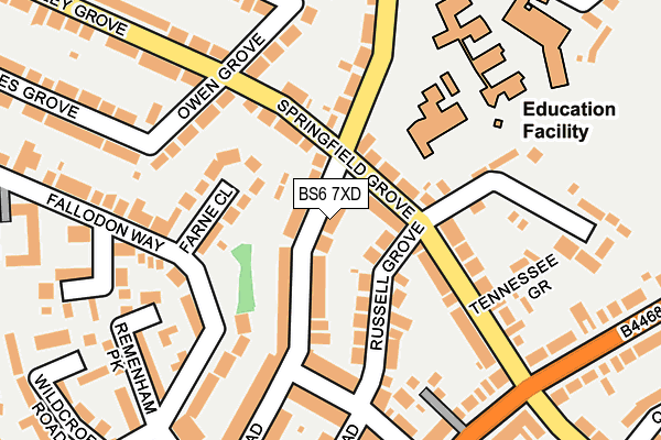 BS6 7XD map - OS OpenMap – Local (Ordnance Survey)