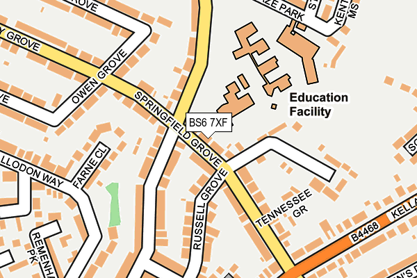 BS6 7XF map - OS OpenMap – Local (Ordnance Survey)