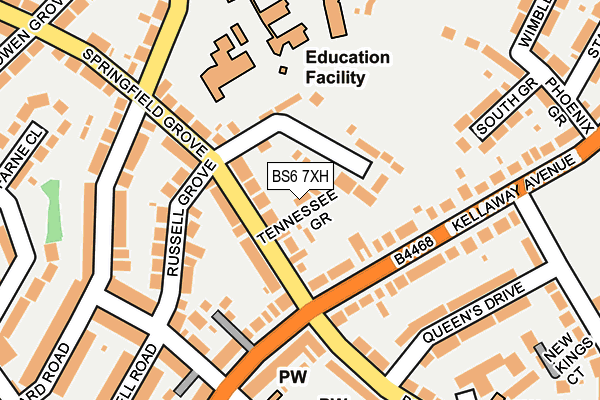 BS6 7XH map - OS OpenMap – Local (Ordnance Survey)