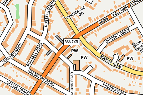 BS6 7XR map - OS OpenMap – Local (Ordnance Survey)