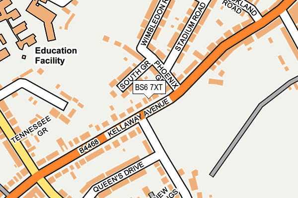 BS6 7XT map - OS OpenMap – Local (Ordnance Survey)
