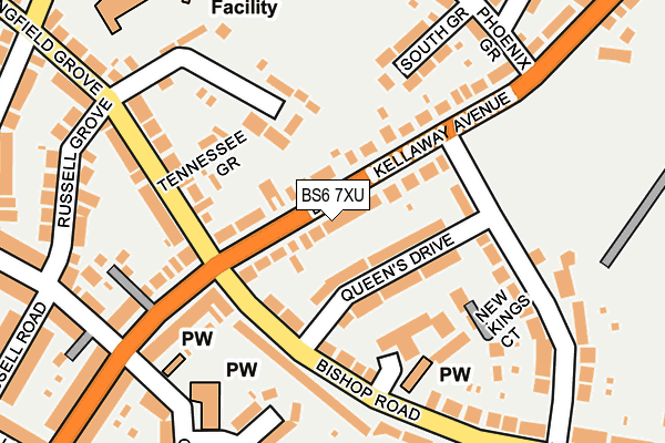 BS6 7XU map - OS OpenMap – Local (Ordnance Survey)