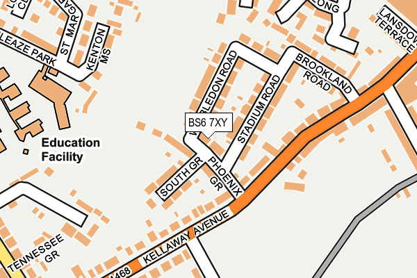 BS6 7XY map - OS OpenMap – Local (Ordnance Survey)