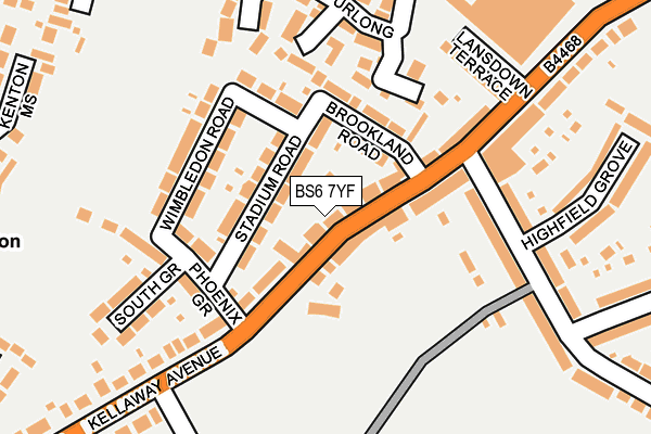 BS6 7YF map - OS OpenMap – Local (Ordnance Survey)