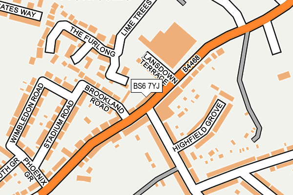 BS6 7YJ map - OS OpenMap – Local (Ordnance Survey)