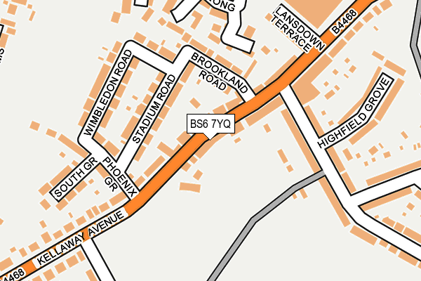 BS6 7YQ map - OS OpenMap – Local (Ordnance Survey)