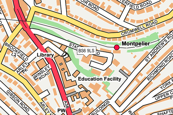 BS6 9LS map - OS OpenMap – Local (Ordnance Survey)