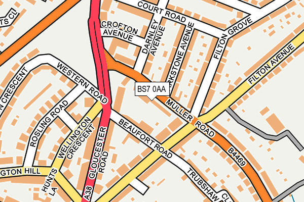 BS7 0AA map - OS OpenMap – Local (Ordnance Survey)