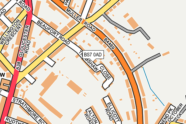 BS7 0AD map - OS OpenMap – Local (Ordnance Survey)