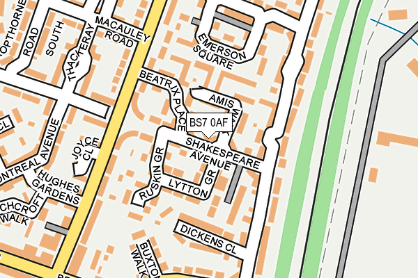 BS7 0AF map - OS OpenMap – Local (Ordnance Survey)