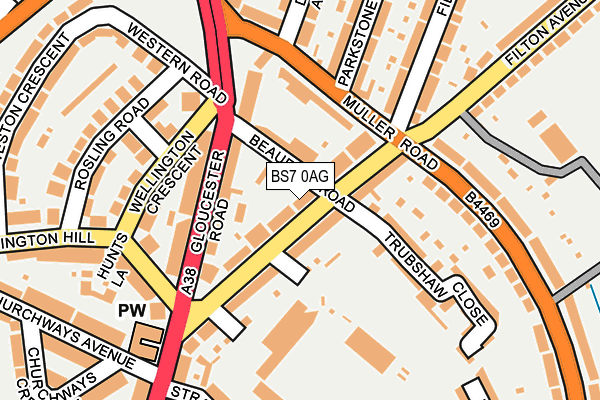 BS7 0AG map - OS OpenMap – Local (Ordnance Survey)
