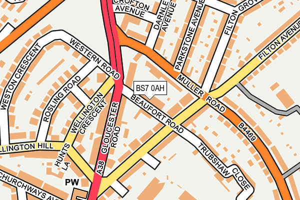 BS7 0AH map - OS OpenMap – Local (Ordnance Survey)