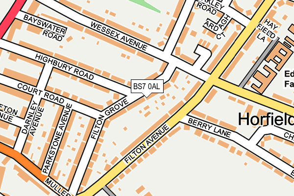 BS7 0AL map - OS OpenMap – Local (Ordnance Survey)