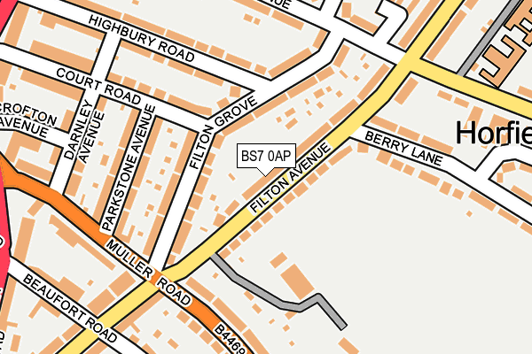BS7 0AP map - OS OpenMap – Local (Ordnance Survey)