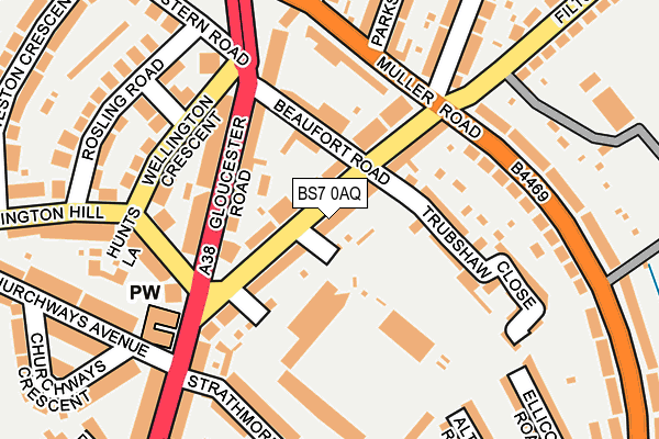 BS7 0AQ map - OS OpenMap – Local (Ordnance Survey)