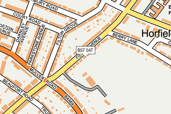 BS7 0AT map - OS OpenMap – Local (Ordnance Survey)