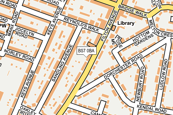 BS7 0BA map - OS OpenMap – Local (Ordnance Survey)