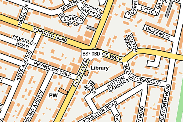 BS7 0BD map - OS OpenMap – Local (Ordnance Survey)