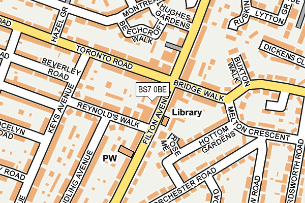 BS7 0BE map - OS OpenMap – Local (Ordnance Survey)
