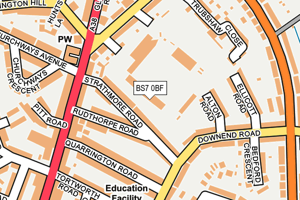 BS7 0BF map - OS OpenMap – Local (Ordnance Survey)