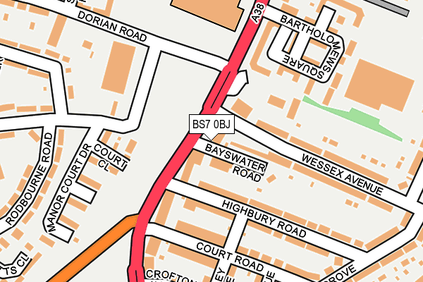 BS7 0BJ map - OS OpenMap – Local (Ordnance Survey)