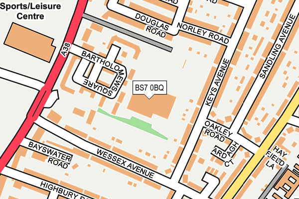 BS7 0BQ map - OS OpenMap – Local (Ordnance Survey)