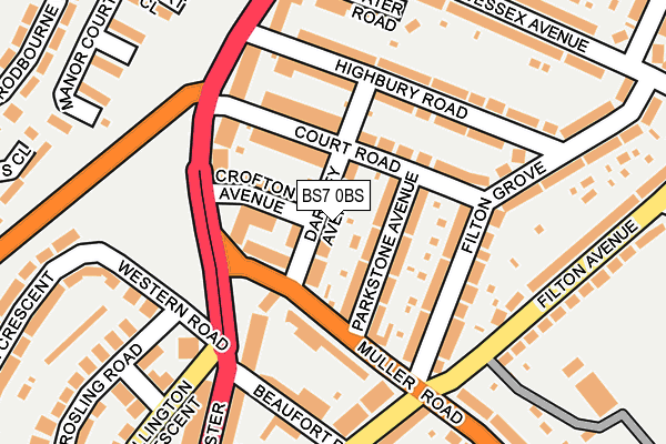 BS7 0BS map - OS OpenMap – Local (Ordnance Survey)