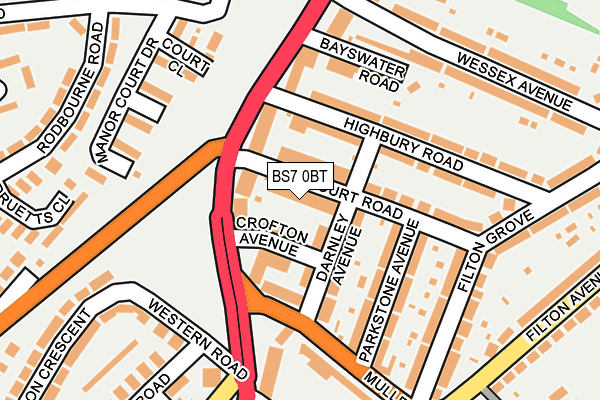BS7 0BT map - OS OpenMap – Local (Ordnance Survey)