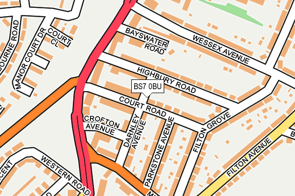 BS7 0BU map - OS OpenMap – Local (Ordnance Survey)