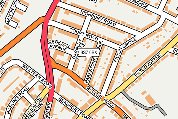 BS7 0BX map - OS OpenMap – Local (Ordnance Survey)