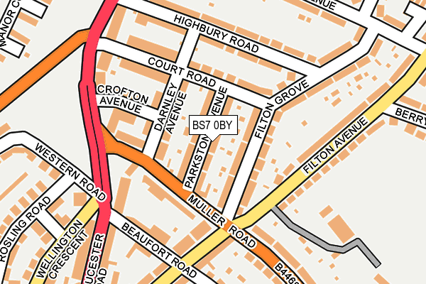 BS7 0BY map - OS OpenMap – Local (Ordnance Survey)