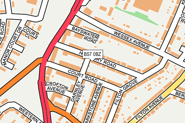 BS7 0BZ map - OS OpenMap – Local (Ordnance Survey)
