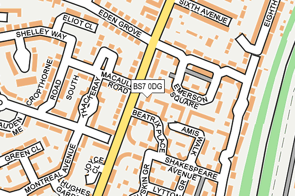 BS7 0DG map - OS OpenMap – Local (Ordnance Survey)