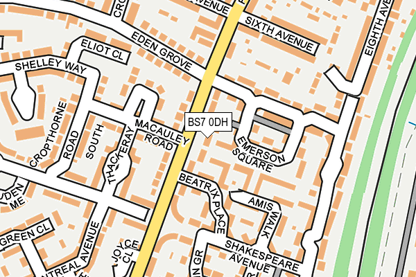 BS7 0DH map - OS OpenMap – Local (Ordnance Survey)