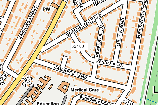 BS7 0DT map - OS OpenMap – Local (Ordnance Survey)