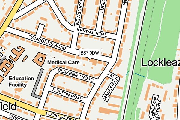 BS7 0DW map - OS OpenMap – Local (Ordnance Survey)