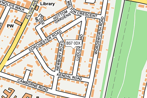 BS7 0DX map - OS OpenMap – Local (Ordnance Survey)