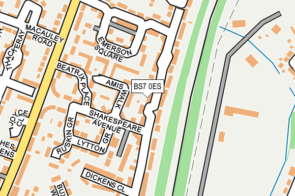 BS7 0ES map - OS OpenMap – Local (Ordnance Survey)