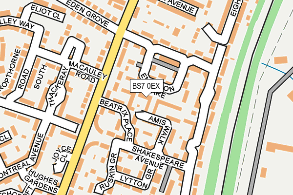BS7 0EX map - OS OpenMap – Local (Ordnance Survey)