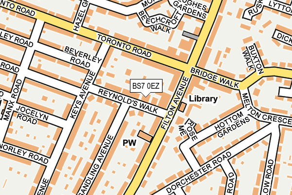 BS7 0EZ map - OS OpenMap – Local (Ordnance Survey)