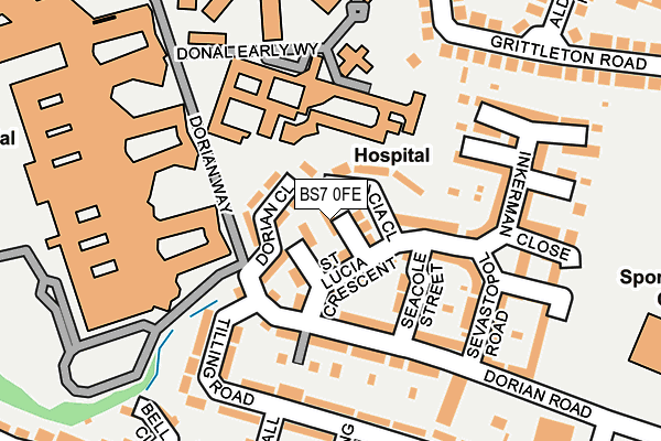 BS7 0FE map - OS OpenMap – Local (Ordnance Survey)