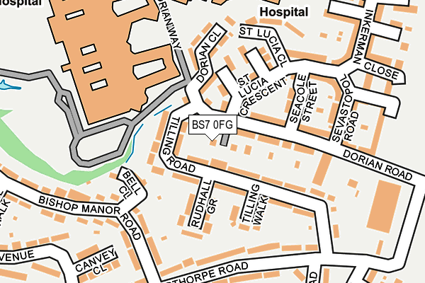 BS7 0FG map - OS OpenMap – Local (Ordnance Survey)
