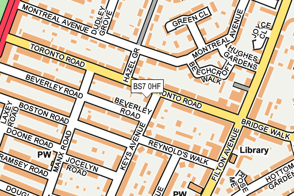 BS7 0HF map - OS OpenMap – Local (Ordnance Survey)
