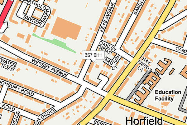 BS7 0HH map - OS OpenMap – Local (Ordnance Survey)