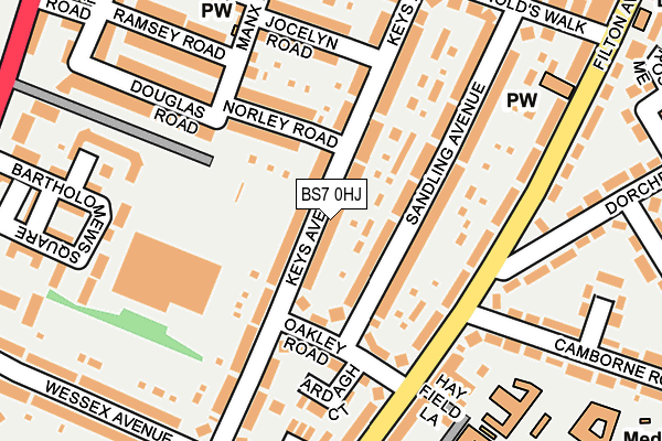 BS7 0HJ map - OS OpenMap – Local (Ordnance Survey)