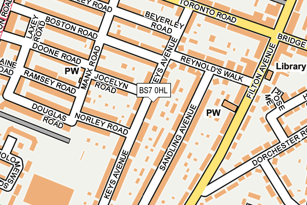 BS7 0HL map - OS OpenMap – Local (Ordnance Survey)