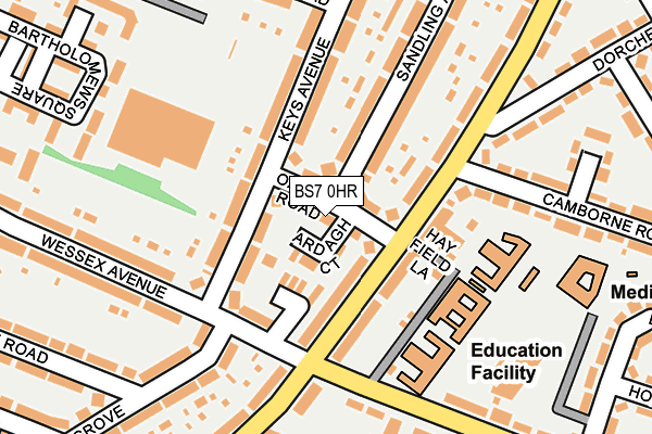 BS7 0HR map - OS OpenMap – Local (Ordnance Survey)