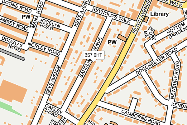 BS7 0HT map - OS OpenMap – Local (Ordnance Survey)